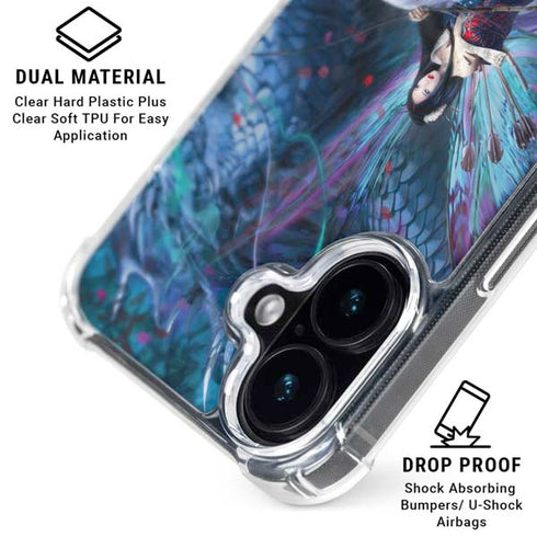 Ride of the Yokai Fairy and Dragon by Ruth Thompson iPhone 16 Plus Clear Case