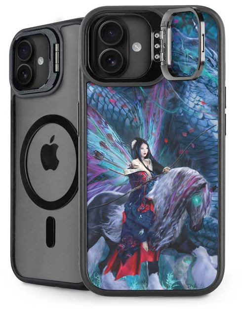 Ride of the Yokai Fairy and Dragon by Ruth Thompson iPhone 16 Plus Kickstand Case