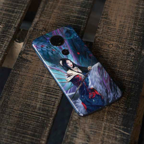 Ride of the Yokai Fairy and Dragon by Ruth Thompson Moto E5 Plus Skin