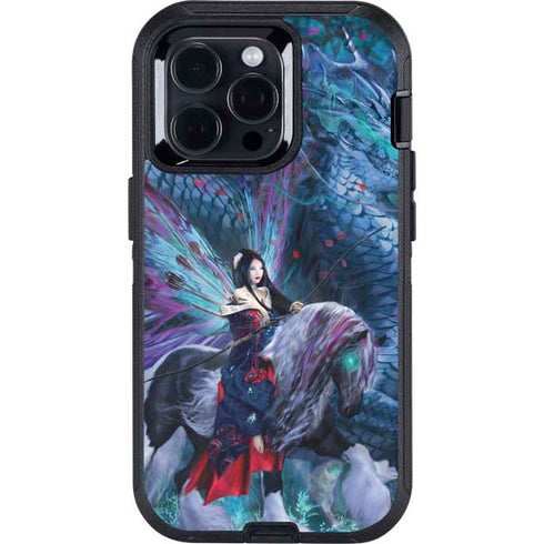 Ride of the Yokai Fairy and Dragon by Ruth Thompson Otterbox Defender iPhone Skin