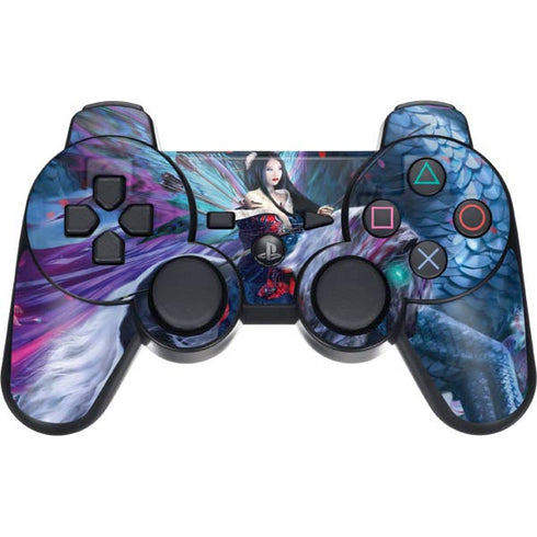 Ride of the Yokai Fairy and Dragon by Ruth Thompson PS3 Dual Shock wireless controller Skin