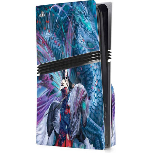 Ride of the Yokai Fairy and Dragon by Ruth Thompson PS5 Pro Disk Console Skin