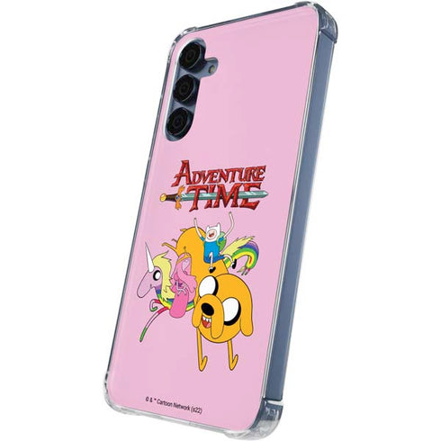 Adult Swim Adventure Time Riding in a Unicorn Galaxy A35 5G Clear Case