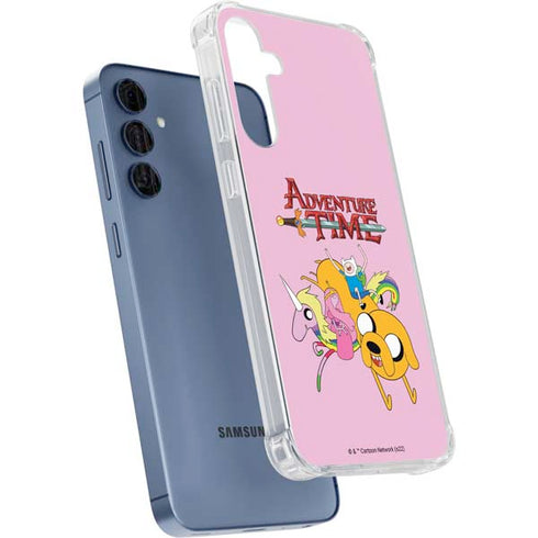 Adult Swim Adventure Time Riding in a Unicorn Galaxy A55 5G Clear Case