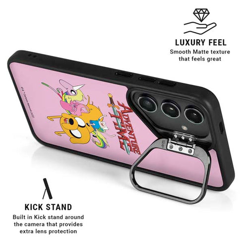 Adult Swim Adventure Time Riding in a Unicorn Galaxy S25 Kickstand Case