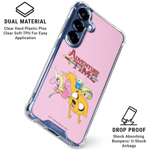 Adult Swim Adventure Time Riding in a Unicorn Galaxy S25 Clear Case