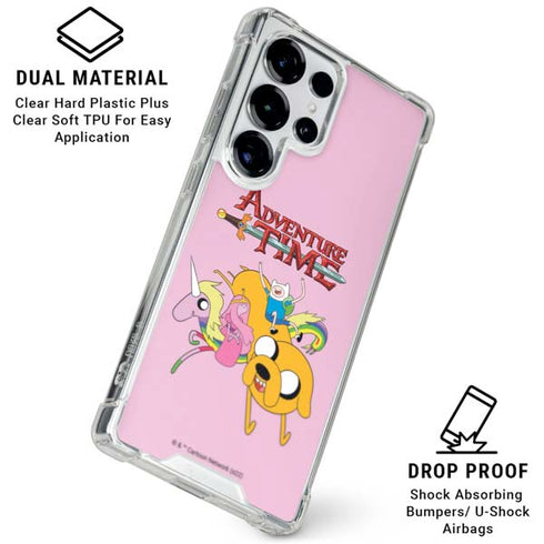 Adult Swim Adventure Time Riding in a Unicorn Galaxy S26 Ultra Clear Case