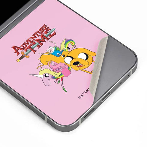 Adult Swim Adventure Time Riding in a Unicorn Galaxy Z Flip6 Skin
