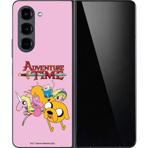 Adult Swim Adventure Time Riding in a Unicorn Galaxy Z Fold5 5G Skin