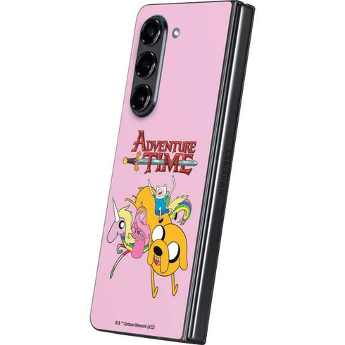 Adult Swim Adventure Time Riding in a Unicorn Galaxy Z Fold5 5G Skin