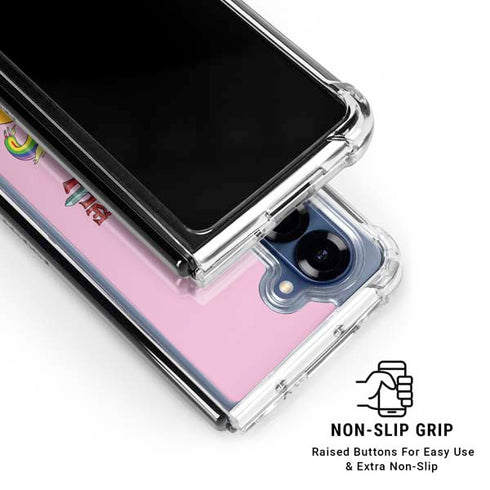Adult Swim Adventure Time Riding in a Unicorn Galaxy Z Fold6 Clear Case
