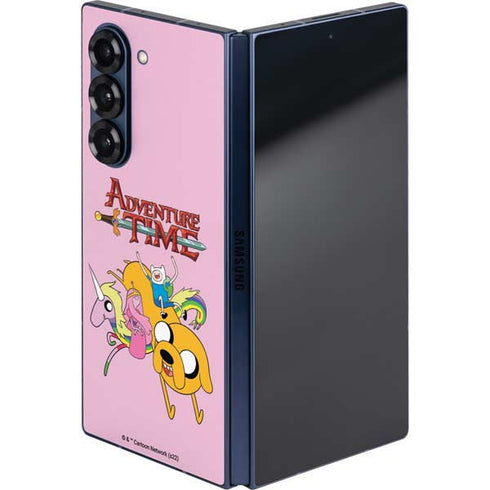 Adult Swim Adventure Time Riding in a Unicorn Galaxy Z Fold6 Skin