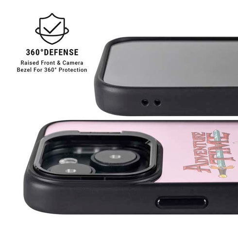 Adult Swim Adventure Time Riding in a Unicorn iPhone 14 Kickstand Case