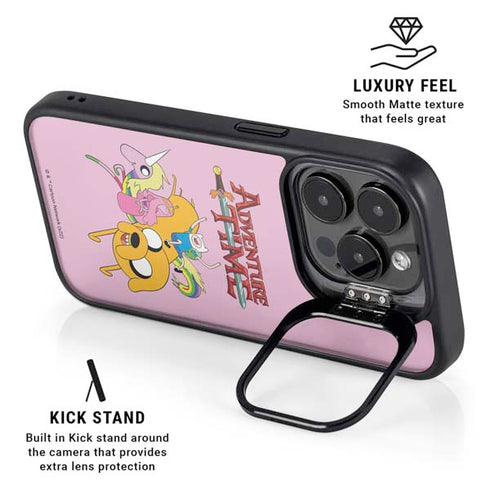 Adult Swim Adventure Time Riding in a Unicorn iPhone 14 Pro Kickstand Case