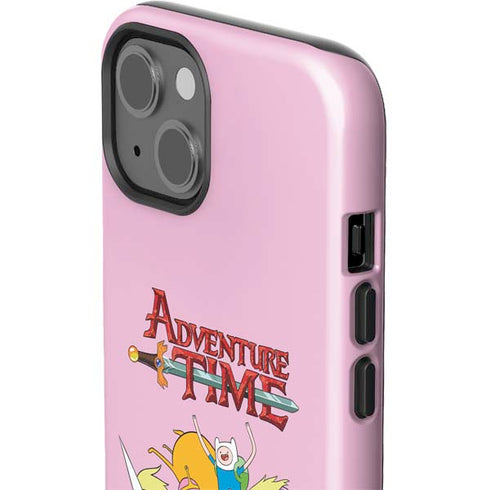 Adult Swim Adventure Time Riding in a Unicorn iPhone 15 Impact Case