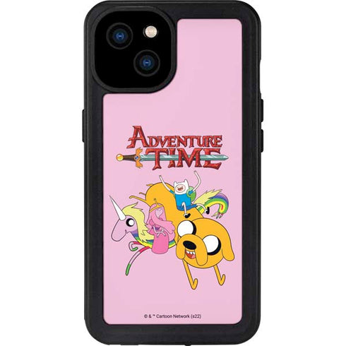 Adult Swim Adventure Time Riding in a Unicorn iPhone 15 Plus Waterproof Case