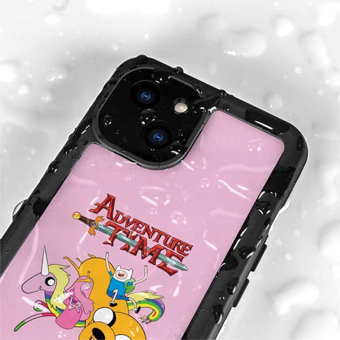 Adult Swim Adventure Time Riding in a Unicorn iPhone 15 Plus Waterproof Case