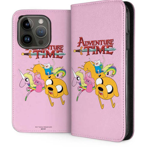 Adult Swim Adventure Time Riding in a Unicorn iPhone 15 Pro Folio Case