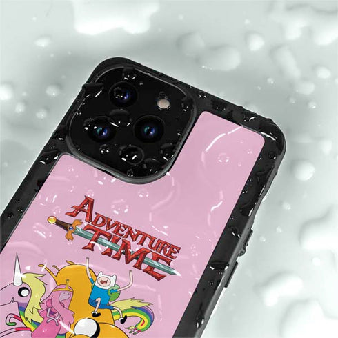 Adult Swim Adventure Time Riding in a Unicorn iPhone 15 Pro Waterproof Case