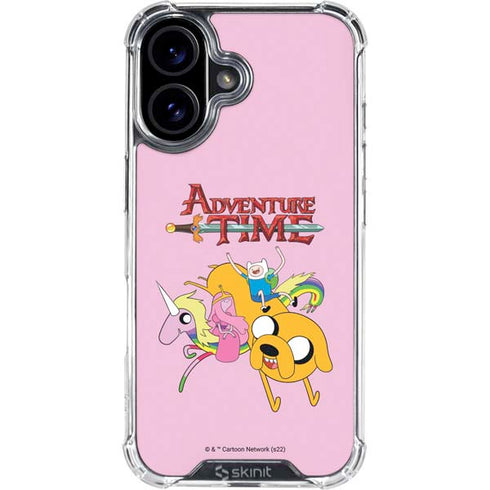 Adult Swim Adventure Time Riding in a Unicorn iPhone 16 Clear Case