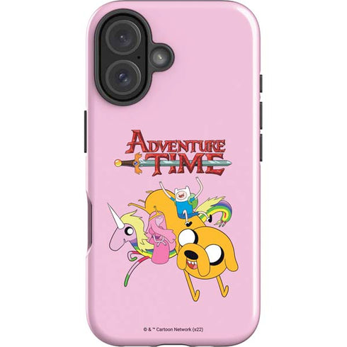 Adult Swim Adventure Time Riding in a Unicorn iPhone 16 Impact Case