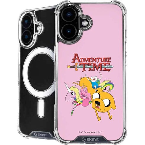 Adult Swim Adventure Time Riding in a Unicorn iPhone 16 Plus MagSafe Case