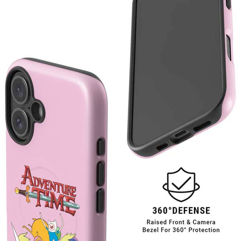 Adult Swim Adventure Time Riding in a Unicorn iPhone 16 Plus Magsafe Impact Case