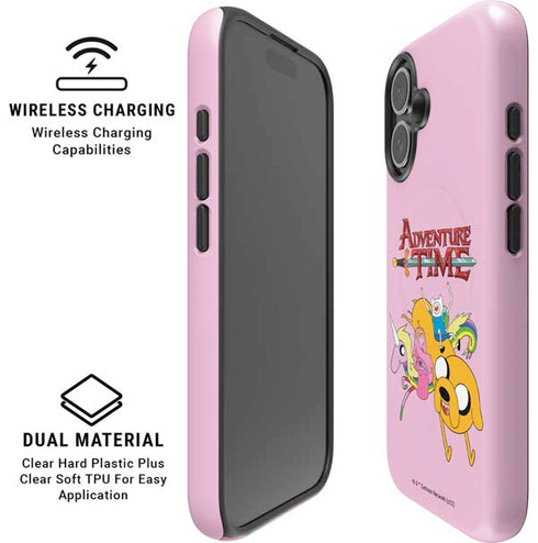 Adult Swim Adventure Time Riding in a Unicorn iPhone 16 Plus Magsafe Impact Case