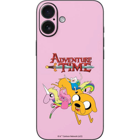 Adult Swim Adventure Time Riding in a Unicorn iPhone 16 Plus Skin