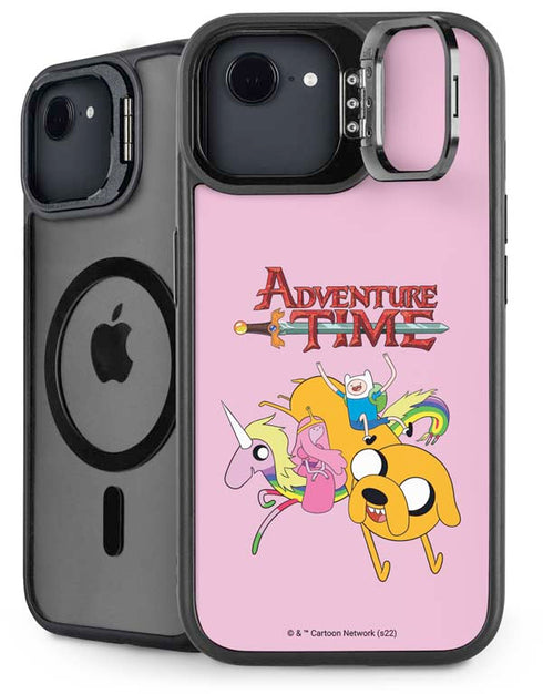 Adult Swim Adventure Time Riding in a Unicorn iPhone 16e Kickstand Case