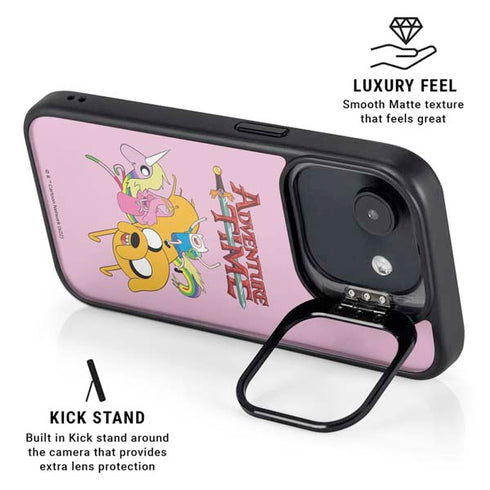 Adult Swim Adventure Time Riding in a Unicorn iPhone 16e Kickstand Case