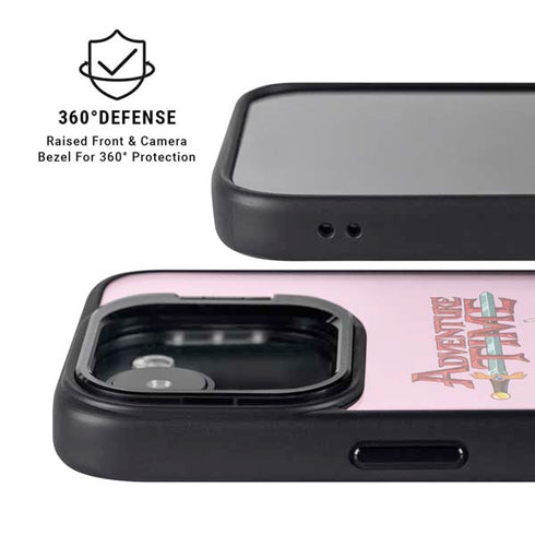 Adult Swim Adventure Time Riding in a Unicorn iPhone 16e Kickstand Case