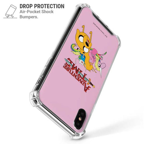 Adult Swim Adventure Time Riding in a Unicorn iPhone X/XS Clear Case