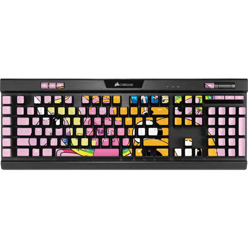 Adult Swim Adventure Time Riding in a Unicorn K95 RGB PLATINUM Mechanical Gaming Keyboard Skin