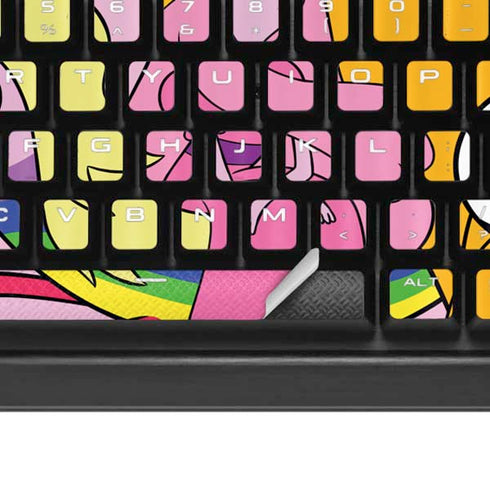 Adult Swim Adventure Time Riding in a Unicorn K95 RGB PLATINUM Mechanical Gaming Keyboard Skin