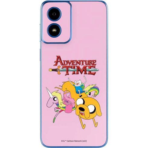 Adult Swim Adventure Time Riding in a Unicorn Moto G Play 4G (2024) Skin