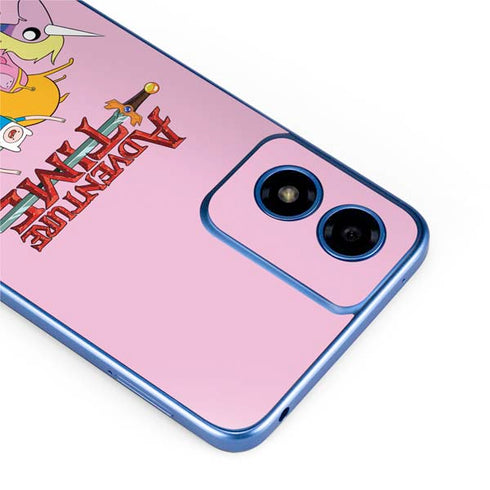 Adult Swim Adventure Time Riding in a Unicorn Moto G Play 4G (2024) Skin