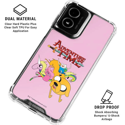 Adult Swim Adventure Time Riding in a Unicorn Moto G Power 5G (2024) Clear Case
