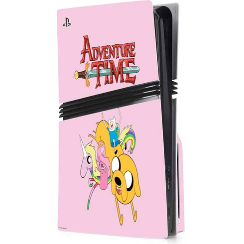 Adult Swim Adventure Time Riding in a Unicorn PS5 Pro Disk Console Skin