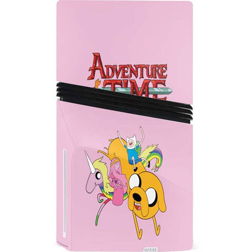Adult Swim Adventure Time Riding in a Unicorn PS5 Pro Disk Console Skin