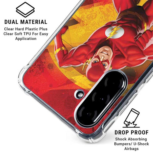 DC Comics The Flash Action Pose Galaxy A36 5G Clear Case