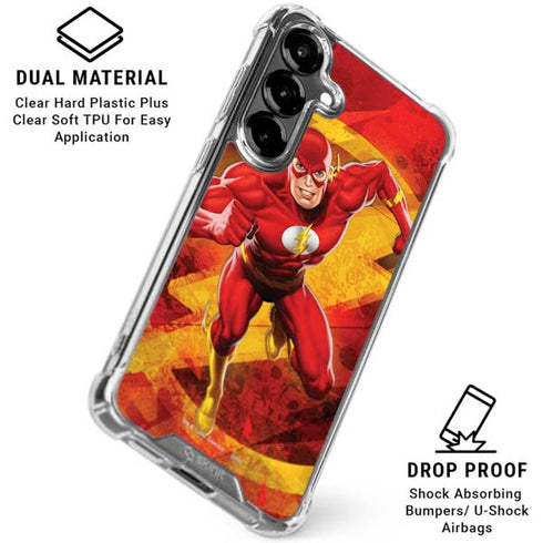 DC Comics The Flash Action Pose Galaxy S26 Clear Case