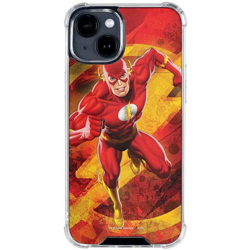 DC Comics The Flash Action Pose iPhone 15 Clear Case