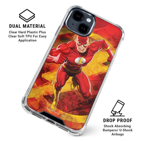 DC Comics The Flash Action Pose iPhone 15 Clear Case