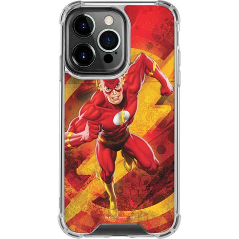 DC Comics The Flash Action Pose iPhone 16 Pro Clear Case