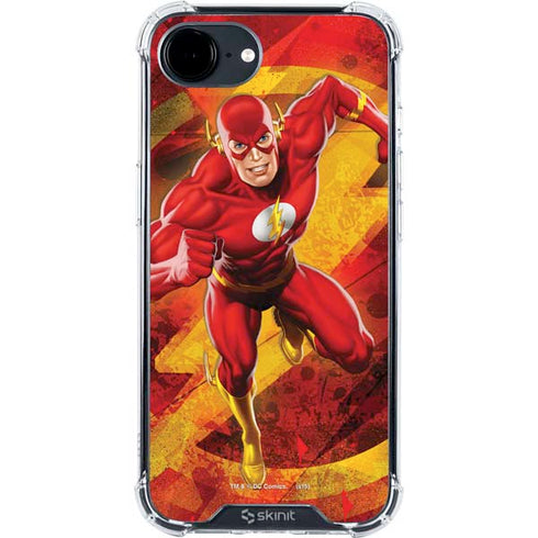 DC Comics The Flash Action Pose iPhone 16e Clear Case