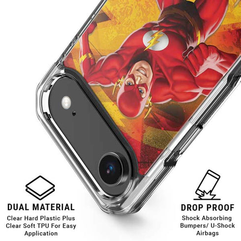 DC Comics The Flash Action Pose iPhone 17 Air Clear Case