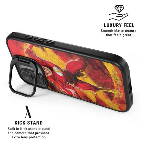DC Comics The Flash Action Pose iPhone 17 Kickstand Case