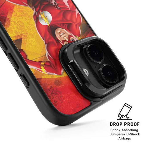 DC Comics The Flash Action Pose iPhone 17 Kickstand Case
