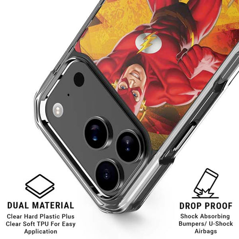 DC Comics The Flash Action Pose iPhone 18 Pro Clear Case
